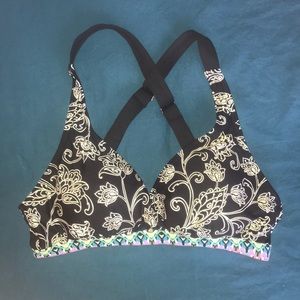 NEXT By ATHENA Black Vidya 28 Min sport bra top